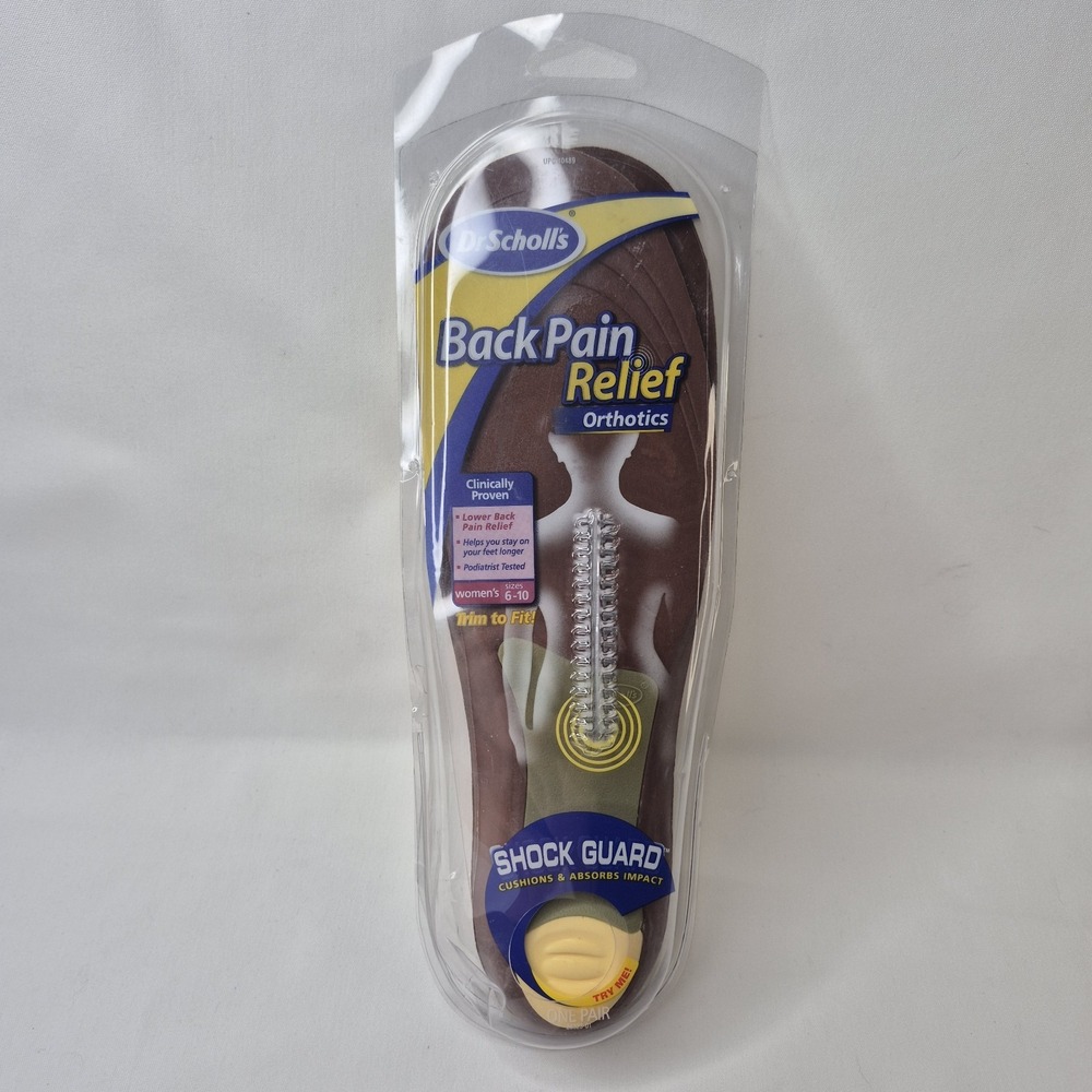 Dr. Scholls Back Pain Relief Shock Guard Orthotics Shoe Insoles Women 6-10 New!